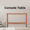 Load image into Gallery viewer, Jasmine Console Hallway Entry Table 110cm Mindi Timber Wood Rattan - Brown