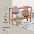 Load image into Gallery viewer, Lilly Console Hallway Entry Table 110cm Mindi Timber Wood Rattan - Brown