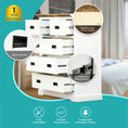 Load image into Gallery viewer, Orville Tallboy 5 Chest of Drawers Solid Wood Storage Cabinet - Multi Color
