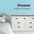 Load image into Gallery viewer, Orville Dresser 7 Chest of Drawers Solid Wood Storage Cabinet - Multi Color