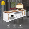 Load image into Gallery viewer, Orville ETU Entertainment TV Unit 214cm 2 Door Solid Acacia Timber - Multi Color