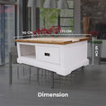 Load image into Gallery viewer, Orville Coffee Table 120cm 1 Drawer Solid Acacia Timber Wood - Multi Color