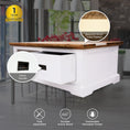 Load image into Gallery viewer, Orville Coffee Table 120cm 1 Drawer Solid Acacia Timber Wood - Multi Color