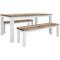 Load image into Gallery viewer, Orville 3pc Dining Set 2m Table 2 x 1.7m Bench Solid Acacia Timber - Multi Color