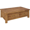 Load image into Gallery viewer, Birdsville Coffee Table 120cm 2 Drawer Solid Mt Ash Timber Wood - Brown