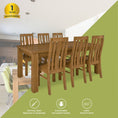 Load image into Gallery viewer, Birdsville 7pc Dining Set 190cm Table 6 Chair Solid Mt Ash Wood Timber - Brown