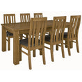 Load image into Gallery viewer, Birdsville 7pc Dining Set 190cm Table 6 PU Seat Chair Solid Mt Ash Wood - Brown