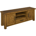 Load image into Gallery viewer, Teasel ETU Entertainment TV Unit 180cm 2 Door Solid Pine Wood - Rustic Oak