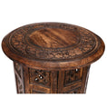 Load image into Gallery viewer, Scilla Rubber Wood Timber Round 45cm Side Table - Burnt Natural