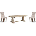 Load image into Gallery viewer, Daco 11pc Dining Set 258-348cm Table 10 Beige Chair Mango Wood - Honey Wash