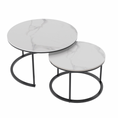 Load image into Gallery viewer, Interior Ave - Executive Stone Nested Coffee Table Set - White & White
