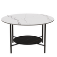 Load image into Gallery viewer, Interior Ave - Duke Round Two Tier Stone Coffee Table
