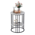 Load image into Gallery viewer, Interior Ave - Cleo Black Two Shelf Stone Side Table