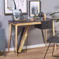 Load image into Gallery viewer, Oslo Desk with Drawer in Black & Natural