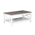 Load image into Gallery viewer, Coastal Coffee Table in White and Grey