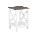 Load image into Gallery viewer, Coastal Side Table in White and Grey