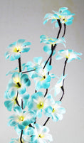 Load image into Gallery viewer, 1 Set of 50cm H 20 LED Blue Frangipani Tree Branch Stem Fairy Light Wedding Event Party Function Table Vase Centrepiece Tropical Decoration