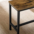 Load image into Gallery viewer, VASAGLE Industrial Rustic Brown Dining Table with 2 Benches