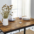 Load image into Gallery viewer, VASAGLE Industrial Rustic Brown Dining Table with 2 Benches