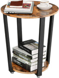 Load image into Gallery viewer, VASAGLE Round Side Table with Shelf