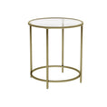 Load image into Gallery viewer, Vero Round Side Table with Tempered Glass Top