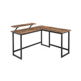 Load image into Gallery viewer, VASAGLE L-Shaped Desk with Screen Stand for Studying, Gaming, Working, Space-Saving