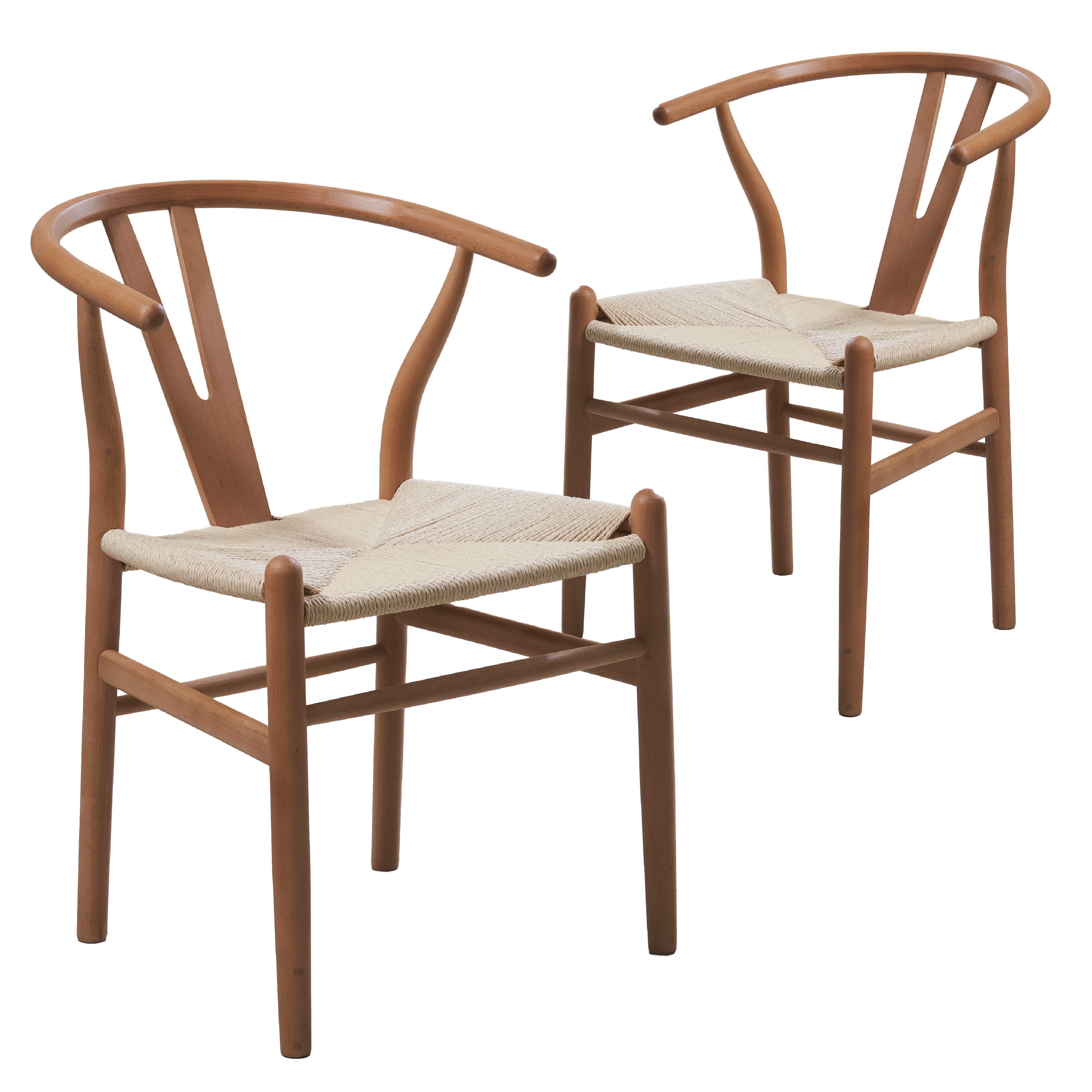 2X Hans Wenger Wishbone Dining Chair Replica Decor Trends