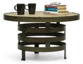 Load image into Gallery viewer, Retro Style Spiral Round Coffee Table with Wood Top