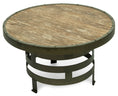 Load image into Gallery viewer, Retro Style Spiral Round Coffee Table with Wood Top