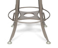 Load image into Gallery viewer, Industrial Height Adjustable Swivel Bar Stool with Oak Wood Top - Grey Finish