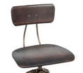Load image into Gallery viewer, Industrial Wooden Height Adjustable Swivel Bar Stool Chair with Back - Dark French Brass