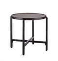 Load image into Gallery viewer, Small Round Iron Black Side Table with Copper Finish Top
