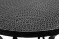 Load image into Gallery viewer, Black Round Iron Side Table with Cross Legs and Silver Finish Top