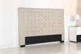 Load image into Gallery viewer, Bed Head King Beige Headboard Upholstery Fabric Tufted Buttons