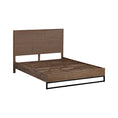 Load image into Gallery viewer, King size Bed Frame Solid Wood Acacia Veneered Bedroom Furniture Steel Legs