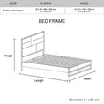 Load image into Gallery viewer, King size Bed Frame Solid Wood Acacia Veneered Bedroom Furniture Steel Legs