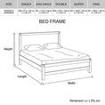 Load image into Gallery viewer, Queen size Bed Frame in Solid Acacia Veneered Medium High Headboard in Oak