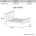 Load image into Gallery viewer, Queen Size Bed Frame with Solid Acacia Wood Veneered Construction in White Ash Colour