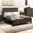 Load image into Gallery viewer, Bed Frame Double Size in Solid Wood Veneered Acacia Bedroom Timber Slat in Chocolate