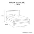 Load image into Gallery viewer, Bed Frame Double Size in Solid Wood Veneered Acacia Bedroom Timber Slat in Chocolate