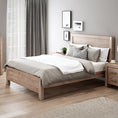 Load image into Gallery viewer, Bed Frame King Size in Solid Wood Veneered Acacia Bedroom Timber Slat in Oak