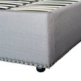 Load image into Gallery viewer, Bed Frame Queen Size in Grey Fabric Upholstered French Provincial High Bedhead