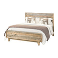 Load image into Gallery viewer, King Size Wooden Bed Frame in Solid Wood Antique Design Light Brown