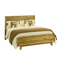 Load image into Gallery viewer, Double Size Wooden Bed Frame in Solid Wood Antique Design Light Brown