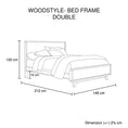 Load image into Gallery viewer, Double Size Wooden Bed Frame in Solid Wood Antique Design Light Brown