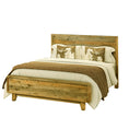 Load image into Gallery viewer, King Size Wooden Bed Frame in Solid Wood Antique Design Light Brown