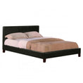 Load image into Gallery viewer, Double Size Leatheratte Bed Frame in Black Colour with Metal Joint Slat Base
