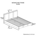 Load image into Gallery viewer, Double Size Leatheratte Bed Frame in Brown Colour with Metal Joint Slat Base