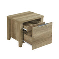 Load image into Gallery viewer, Bedside Table 2 drawers Storage Table Night Stand MDF in Oak