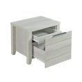 Load image into Gallery viewer, Bedside Table 2 drawers Storage Table Night Stand MDF in White Ash